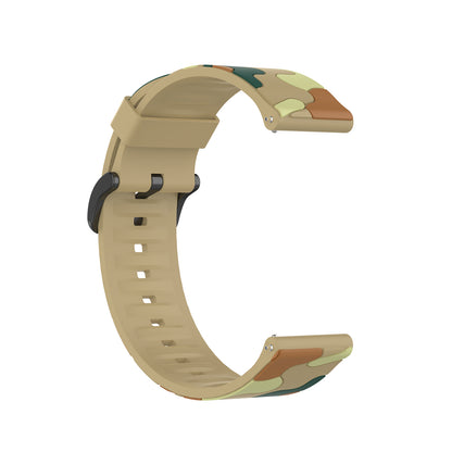 20mm Camouflage Style Silicone Watch Band for Garmin vivoactive 3/Forerunner 245