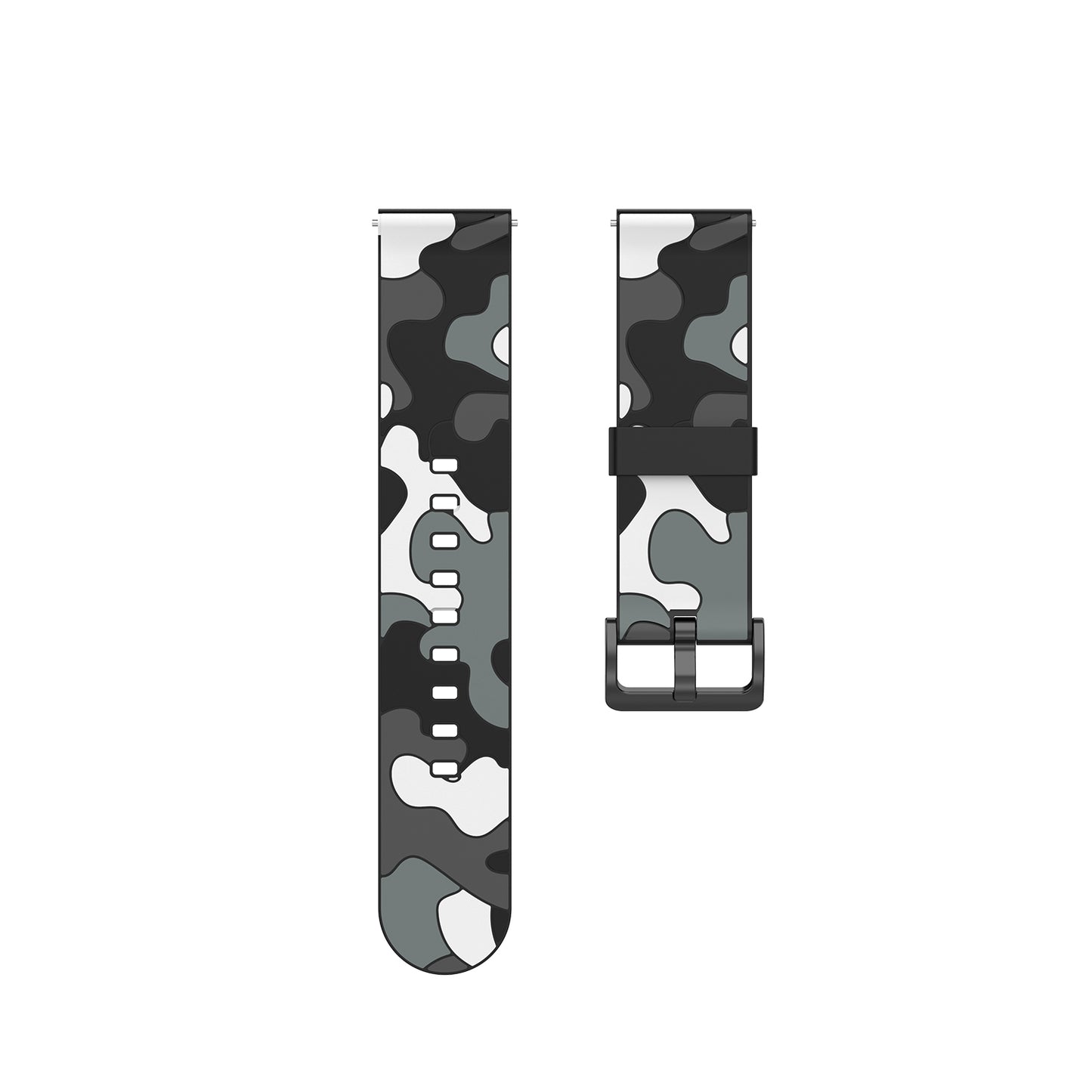 20mm Camouflage Style Silicone Watch Band for Garmin vivoactive 3/Forerunner 245