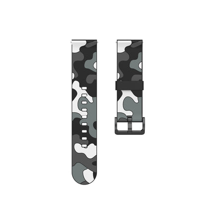 20mm Camouflage Style Silicone Watch Band for Garmin vivoactive 3/Forerunner 245