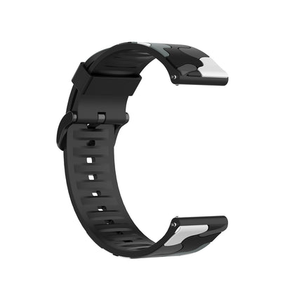 20mm Camouflage Style Silicone Watch Band for Garmin vivoactive 3/Forerunner 245