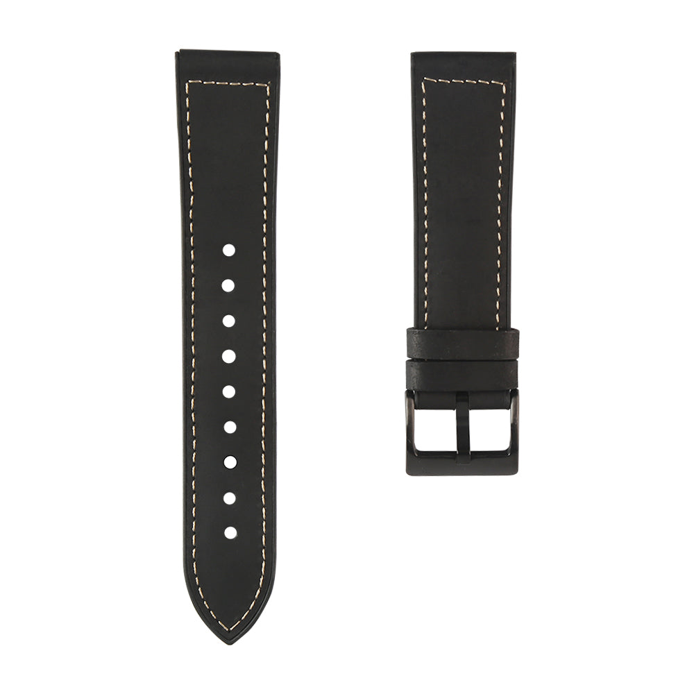 20mm Leather Coated TPU Watch Strap for Samsung Galaxy Watch Active1/2 / Galaxy Watch 42mm etc.