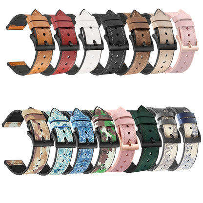 20mm Leather Coated TPU Watch Strap for Samsung Galaxy Watch Active1/2 / Galaxy Watch 42mm etc.