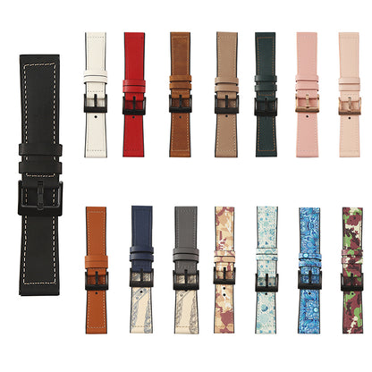 20mm Leather Coated TPU Watch Strap for Samsung Galaxy Watch Active1/2 / Galaxy Watch 42mm etc.