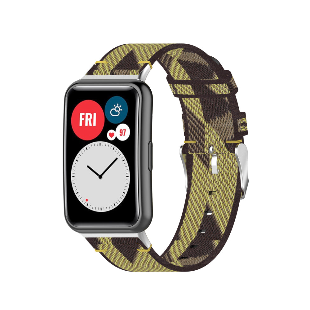 Braided Woven Nylon Watchband Strap Replacement for Huawei Watch Fit
