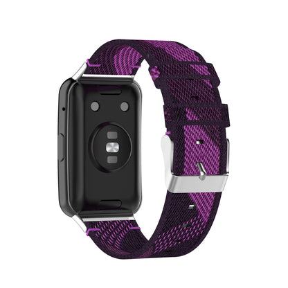 Braided Woven Nylon Watchband Strap Replacement for Huawei Watch Fit