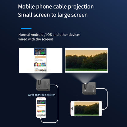 UC28C-H Mini Portable Mobile Phone Wired HD LED Video Projector Home Theater