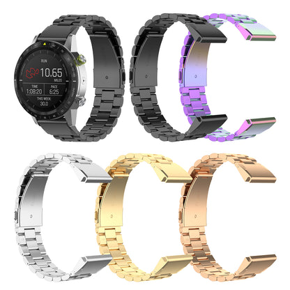20mm Three Beads Stainless Steel Watch Band Replacement Watch Strap for Garmin Fenix 6S