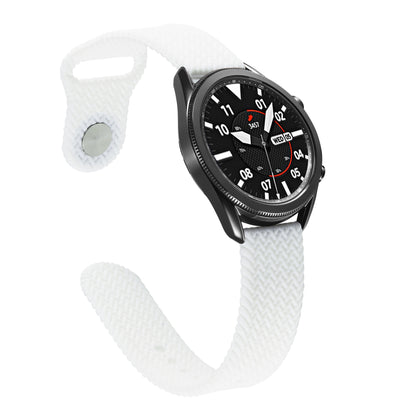 20mm Woven Design Silicone Watch Band Strap for Samsung Galaxy Watch4 Classic 46mm 42mm/Watch4 44mm 40mm/Galaxy Watch Active 2/Gear S2 Classic