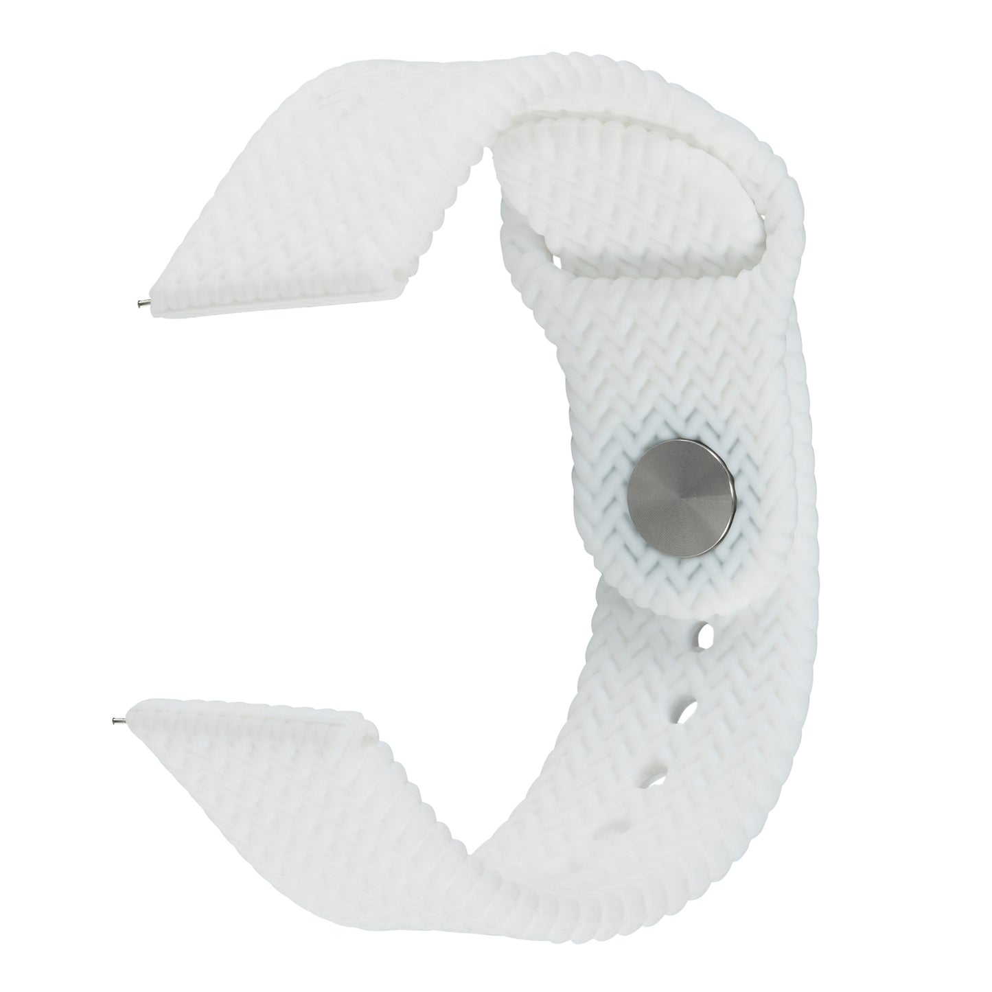20mm Woven Design Silicone Watch Band Strap for Samsung Galaxy Watch4 Classic 46mm 42mm/Watch4 44mm 40mm/Galaxy Watch Active 2/Gear S2 Classic