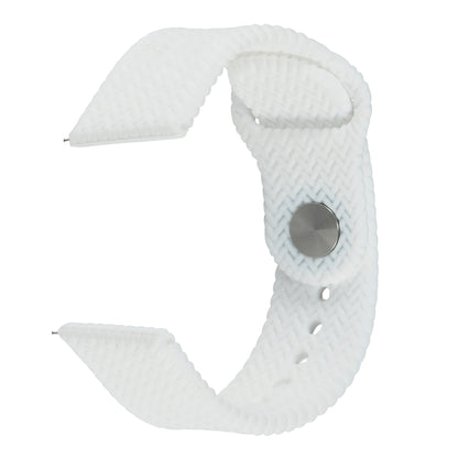 20mm Woven Design Silicone Watch Band Strap for Samsung Galaxy Watch4 Classic 46mm 42mm/Watch4 44mm 40mm/Galaxy Watch Active 2/Gear S2 Classic