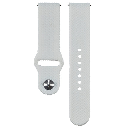 20mm Woven Design Silicone Watch Band Strap for Samsung Galaxy Watch4 Classic 46mm 42mm/Watch4 44mm 40mm/Galaxy Watch Active 2/Gear S2 Classic