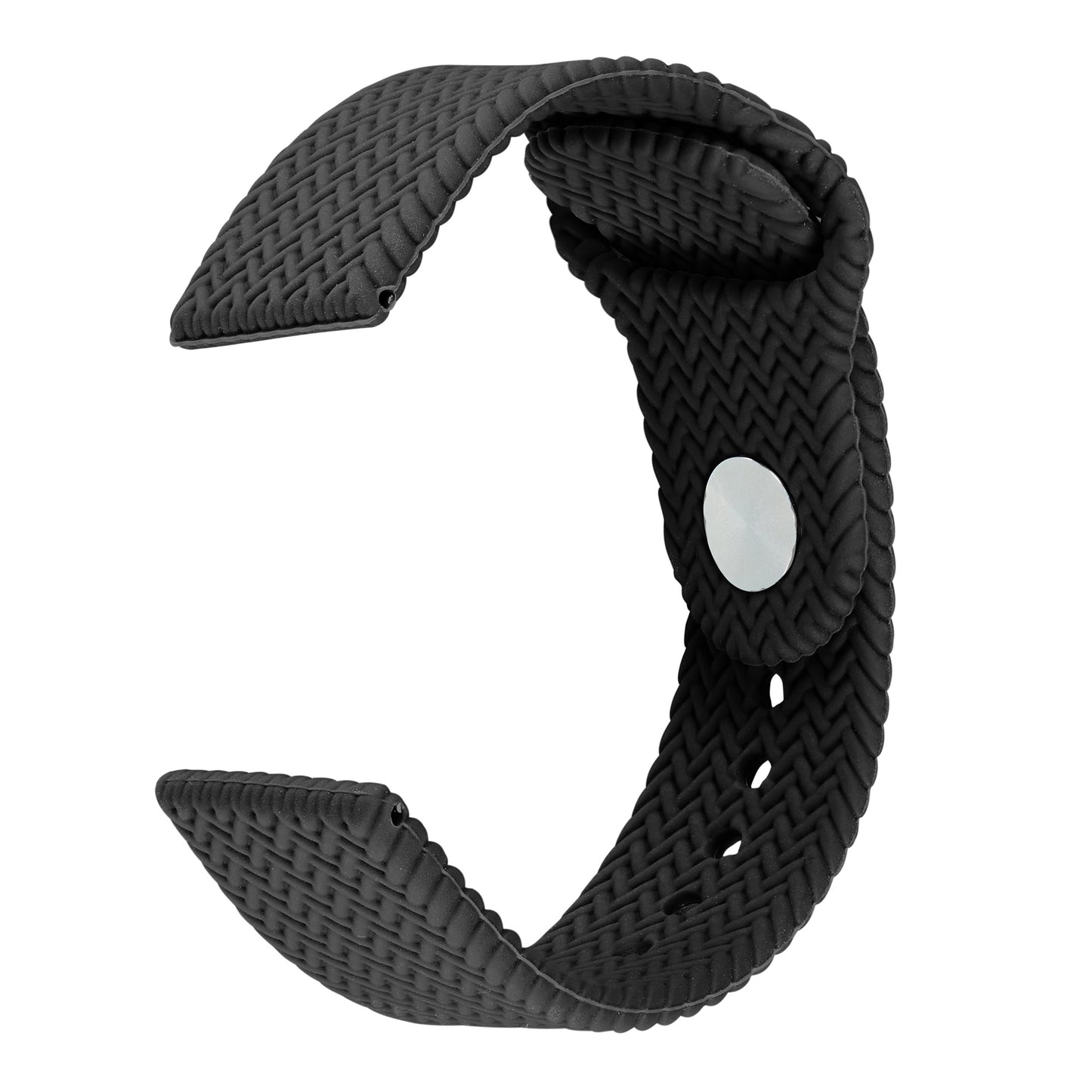 20mm Woven Design Silicone Watch Band Strap for Samsung Galaxy Watch4 Classic 46mm 42mm/Watch4 44mm 40mm/Galaxy Watch Active 2/Gear S2 Classic