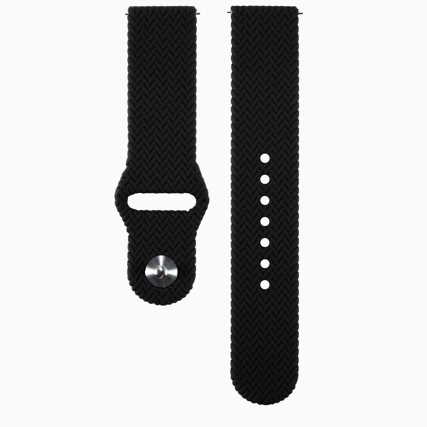20mm Woven Design Silicone Watch Band Strap for Samsung Galaxy Watch4 Classic 46mm 42mm/Watch4 44mm 40mm/Galaxy Watch Active 2/Gear S2 Classic