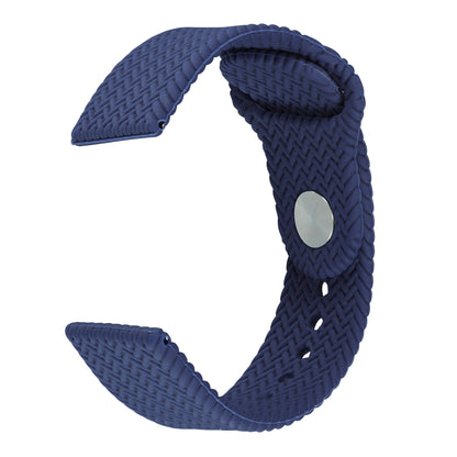 20mm Woven Design Silicone Watch Band Strap for Samsung Galaxy Watch4 Classic 46mm 42mm/Watch4 44mm 40mm/Galaxy Watch Active 2/Gear S2 Classic