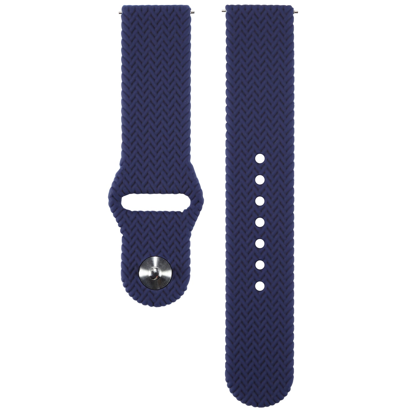 20mm Woven Design Silicone Watch Band Strap for Samsung Galaxy Watch4 Classic 46mm 42mm/Watch4 44mm 40mm/Galaxy Watch Active 2/Gear S2 Classic