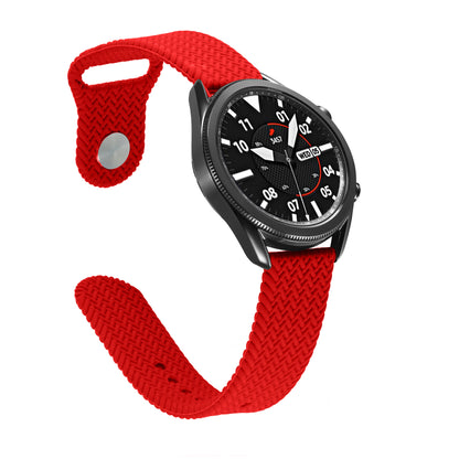 20mm Woven Design Silicone Watch Band Strap for Samsung Galaxy Watch4 Classic 46mm 42mm/Watch4 44mm 40mm/Galaxy Watch Active 2/Gear S2 Classic