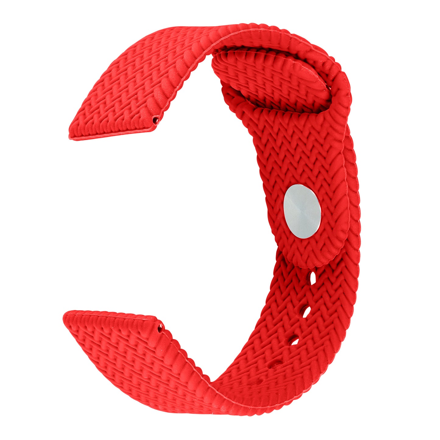 20mm Woven Design Silicone Watch Band Strap for Samsung Galaxy Watch4 Classic 46mm 42mm/Watch4 44mm 40mm/Galaxy Watch Active 2/Gear S2 Classic