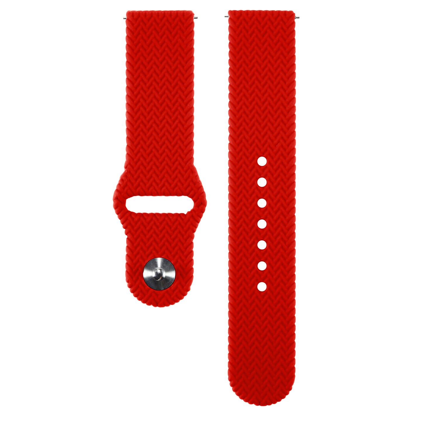 20mm Woven Design Silicone Watch Band Strap for Samsung Galaxy Watch4 Classic 46mm 42mm/Watch4 44mm 40mm/Galaxy Watch Active 2/Gear S2 Classic