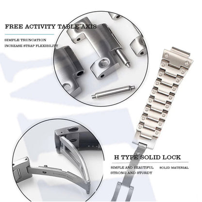 Stainless Steel Watch Band Replacement + Watch Cover for Casio G-SHOCK GW-5000/5035/DW5600/GW-M5610