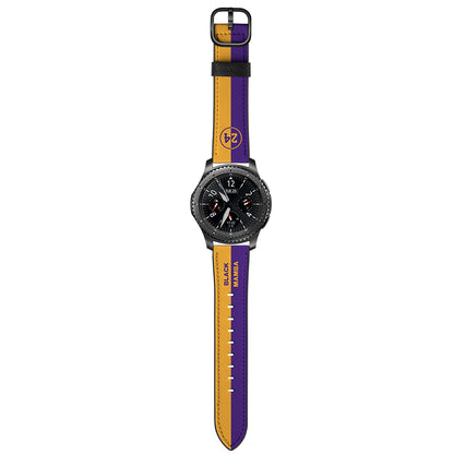 22mm Genuine Leather Stylish Printed Watch Band for Samsung Gear S3 Classic/S3 Frontier/Galaxy Watch 46mm