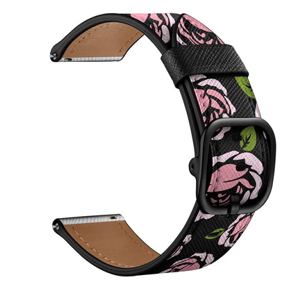 22mm Genuine Leather Stylish Printed Watch Band for Samsung Gear S3 Classic/S3 Frontier/Galaxy Watch 46mm