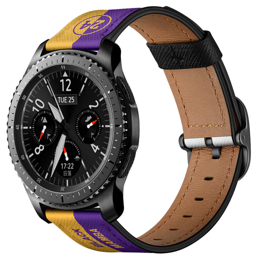 22mm Pattern Printing Genuine Leather Watch Straps Watch Band Replacement for Xiaomi Haylou RT LS05s/RS3 LS04