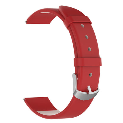 20mm Genuine Leather Smart Watch Band Replacement Wrist Strap with Tool for Samsung Galaxy Watch 4 40mm/Galaxy Watch 4 Classic 42mm