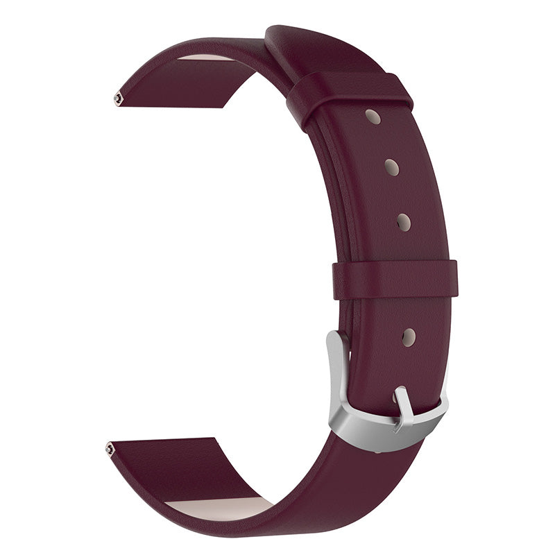 20mm Genuine Leather Smart Watch Band Replacement Wrist Strap with Tool for Samsung Galaxy Watch 4 40mm/Galaxy Watch 4 Classic 42mm