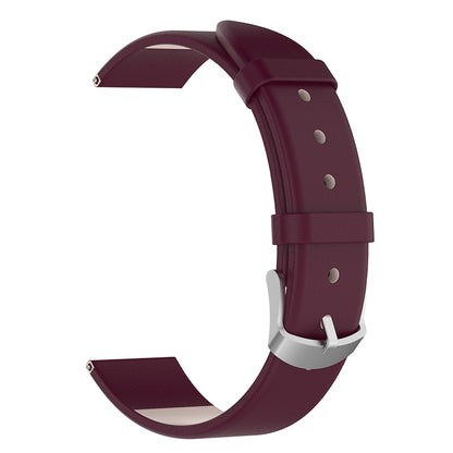 20mm Genuine Leather Smart Watch Band Replacement Wrist Strap with Tool for Samsung Galaxy Watch 4 40mm/Galaxy Watch 4 Classic 42mm