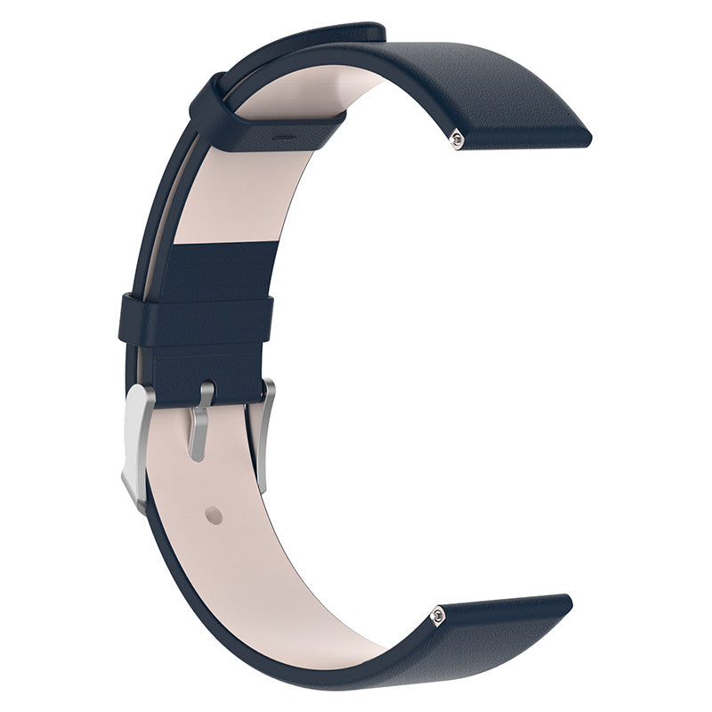 20mm Genuine Leather Smart Watch Band Replacement Wrist Strap with Tool for Samsung Galaxy Watch 4 40mm/Galaxy Watch 4 Classic 42mm
