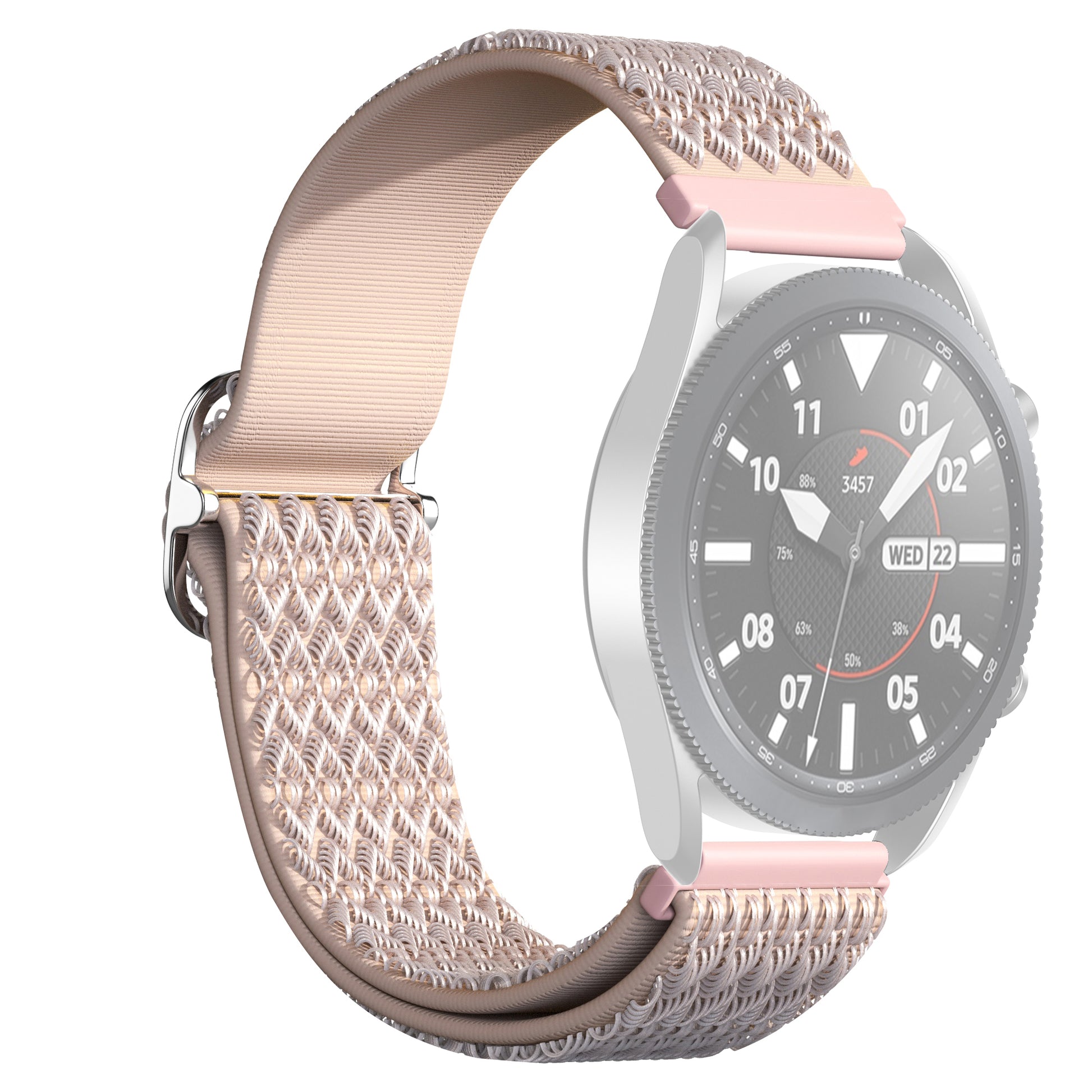 22mm Universal Elastic Rhombus Nylon Watch Straps Watch Band Replacement for Samsung Galaxy Watch3 45mm/Gear S3 Classic/Gear S3 Frontier/Xiaomi Haylou RS3 LS04