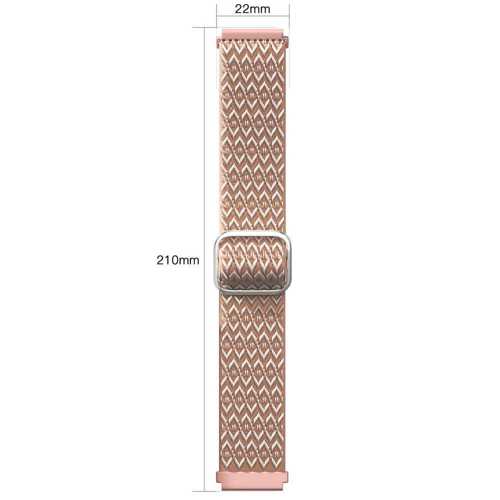 22mm Universal Elastic Rhombus Nylon Watch Straps Watch Band Replacement for Samsung Galaxy Watch3 45mm/Gear S3 Classic/Gear S3 Frontier/Xiaomi Haylou RS3 LS04