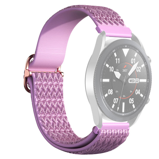 22mm Universal Elastic Rhombus Nylon Watch Straps Watch Band Replacement for Samsung Galaxy Watch3 45mm/Gear S3 Classic/Gear S3 Frontier/Xiaomi Haylou RS3 LS04