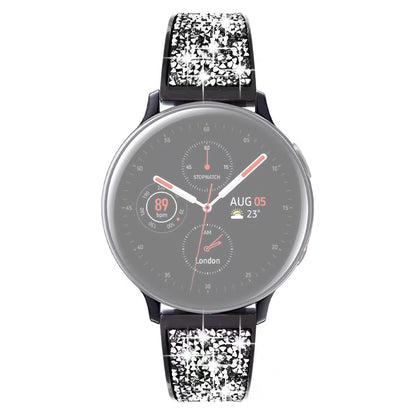 22mm Stainless Steel Strap Sparkle Bling Glitter Band for Samsung Galaxy Watch3 45mm / Gear S3 Frontier / Suunto 9 Peak