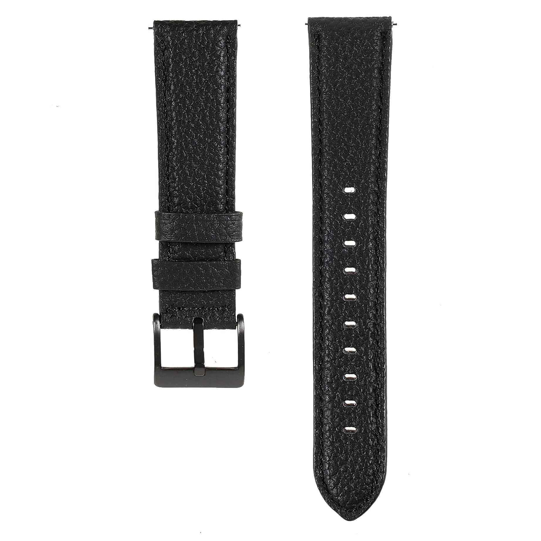 22mm Litchi Texture Genuine Leather Watch Band Adjustable Replacement Bracelet for Samsung Gear S3 Classic /Gear S3 Frontier/Galaxy Watch 46mm