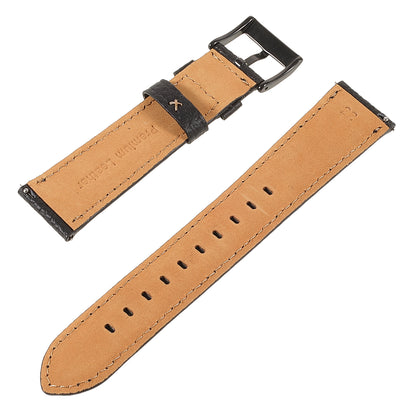 22mm Litchi Texture Genuine Leather Watch Band Adjustable Replacement Bracelet for Samsung Gear S3 Classic /Gear S3 Frontier/Galaxy Watch 46mm