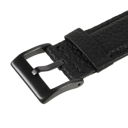 22mm Litchi Texture Genuine Leather Watch Band Adjustable Replacement Bracelet for Samsung Gear S3 Classic /Gear S3 Frontier/Galaxy Watch 46mm