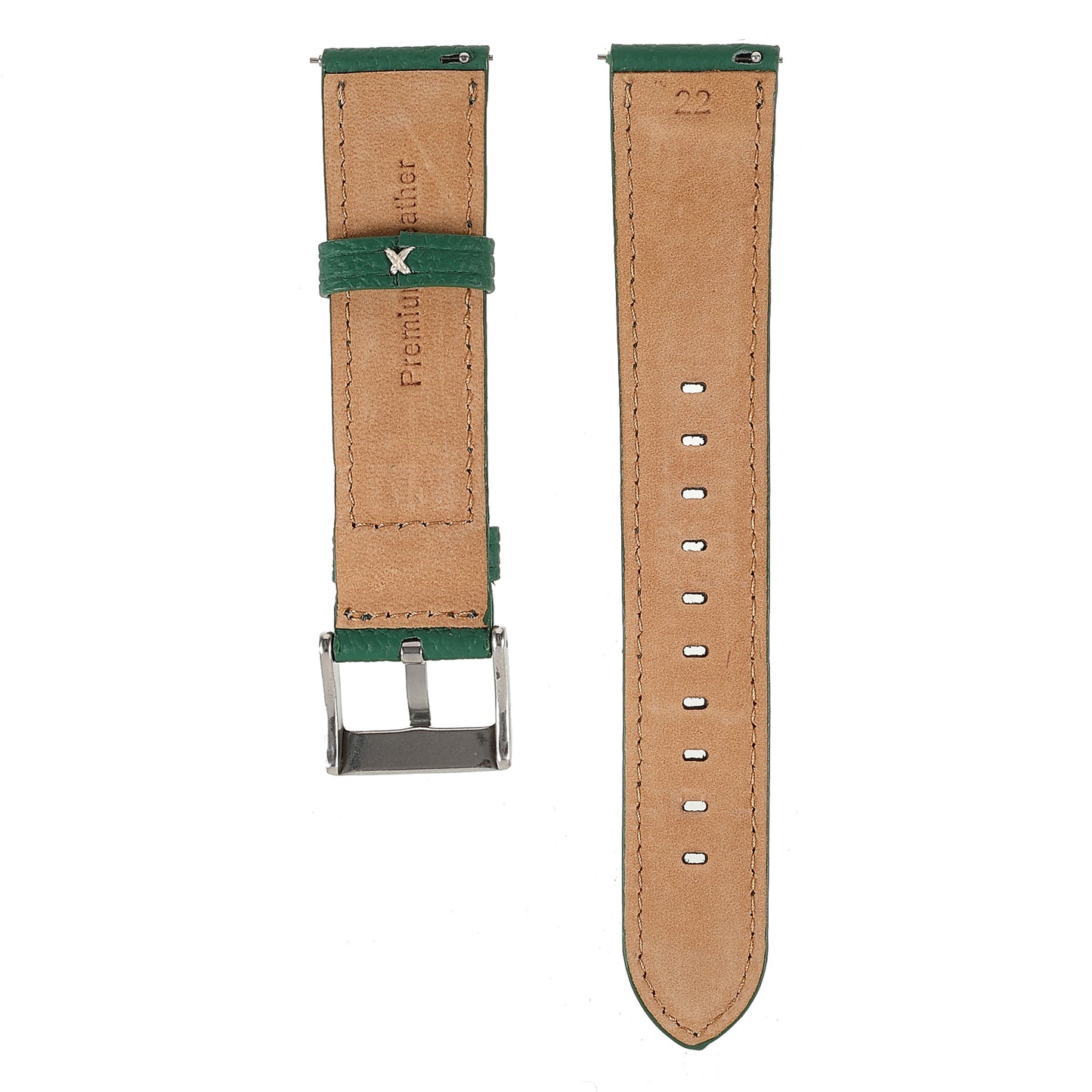 22mm Litchi Texture Genuine Leather Watch Band Adjustable Replacement Bracelet for Samsung Gear S3 Classic /Gear S3 Frontier/Galaxy Watch 46mm