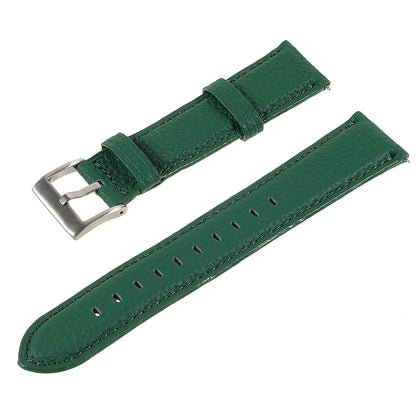 22mm Litchi Texture Genuine Leather Watch Band Adjustable Replacement Bracelet for Samsung Gear S3 Classic /Gear S3 Frontier/Galaxy Watch 46mm
