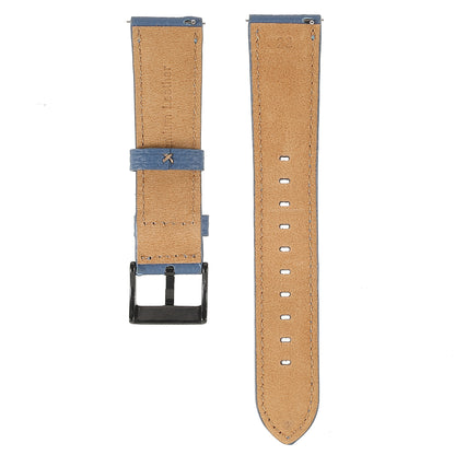 22mm Litchi Texture Genuine Leather Watch Band Adjustable Replacement Bracelet for Samsung Gear S3 Classic /Gear S3 Frontier/Galaxy Watch 46mm