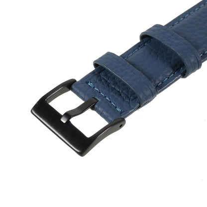 22mm Litchi Texture Genuine Leather Watch Band Adjustable Replacement Bracelet for Samsung Gear S3 Classic /Gear S3 Frontier/Galaxy Watch 46mm