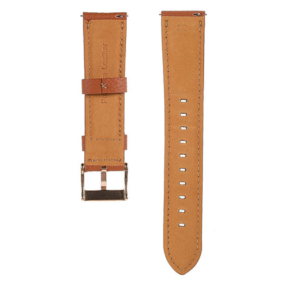 22mm Litchi Texture Genuine Leather Watch Band Adjustable Replacement Bracelet for Samsung Gear S3 Classic /Gear S3 Frontier/Galaxy Watch 46mm