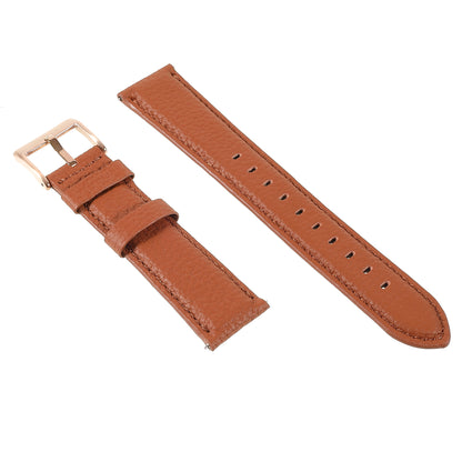 22mm Litchi Texture Genuine Leather Watch Band Adjustable Replacement Bracelet for Samsung Gear S3 Classic /Gear S3 Frontier/Galaxy Watch 46mm
