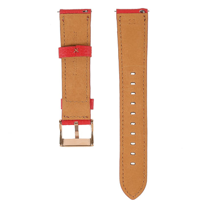 22mm Litchi Texture Genuine Leather Watch Band Adjustable Replacement Bracelet for Samsung Gear S3 Classic /Gear S3 Frontier/Galaxy Watch 46mm