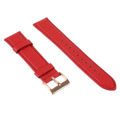22mm Litchi Texture Genuine Leather Watch Band Adjustable Replacement Bracelet for Samsung Gear S3 Classic /Gear S3 Frontier/Galaxy Watch 46mm