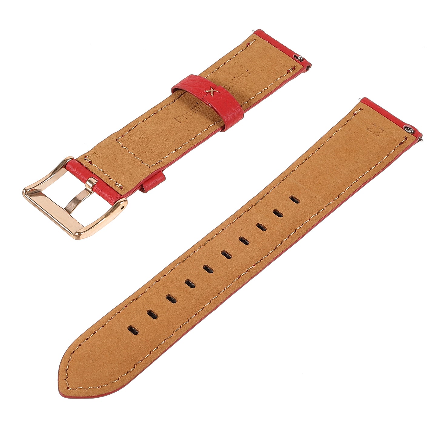 22mm Litchi Texture Genuine Leather Watch Band Adjustable Replacement Bracelet for Samsung Gear S3 Classic /Gear S3 Frontier/Galaxy Watch 46mm