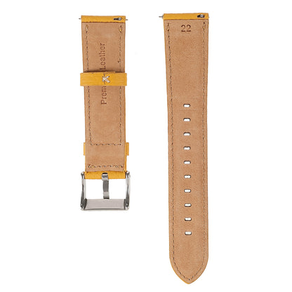 22mm Litchi Texture Genuine Leather Watch Band Adjustable Replacement Bracelet for Samsung Gear S3 Classic /Gear S3 Frontier/Galaxy Watch 46mm