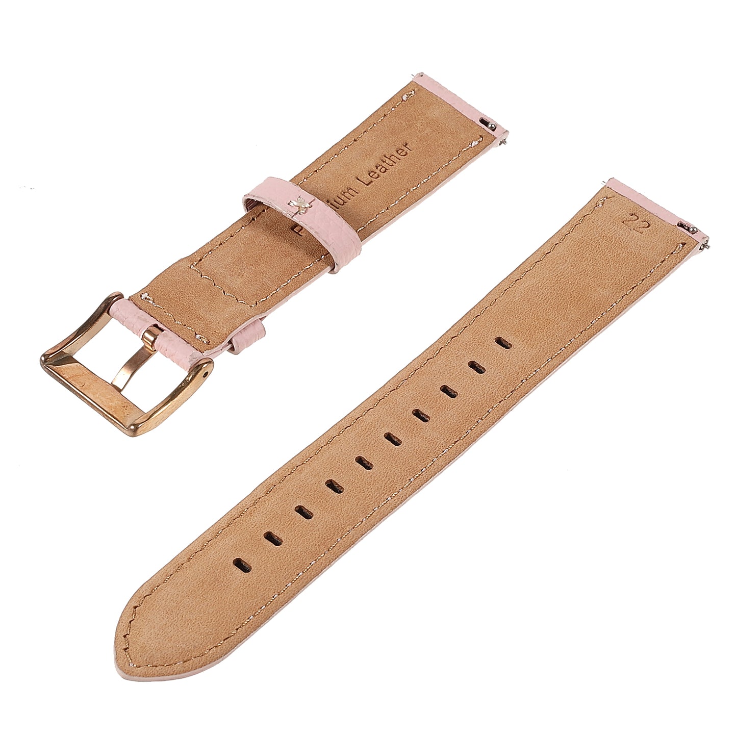 22mm Litchi Texture Genuine Leather Watch Band Adjustable Replacement Bracelet for Samsung Gear S3 Classic /Gear S3 Frontier/Galaxy Watch 46mm