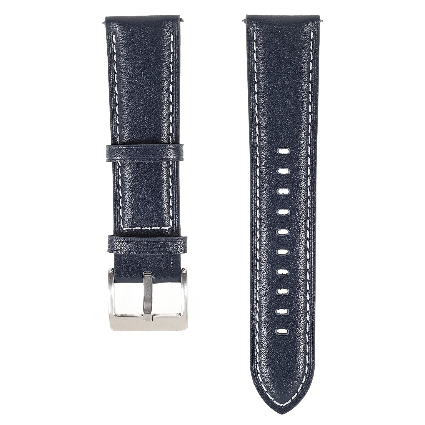 22mm Quick Release Genuine Leather Watch Band Adjustable Stitching Strap for Samsung Gear S3 Classic /Gear S3 Frontier/Galaxy Watch 46mm