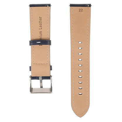 22mm Quick Release Genuine Leather Watch Band Adjustable Stitching Strap for Samsung Gear S3 Classic /Gear S3 Frontier/Galaxy Watch 46mm